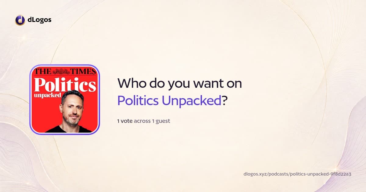 Podcast card: Politics Unpacked on dLogos