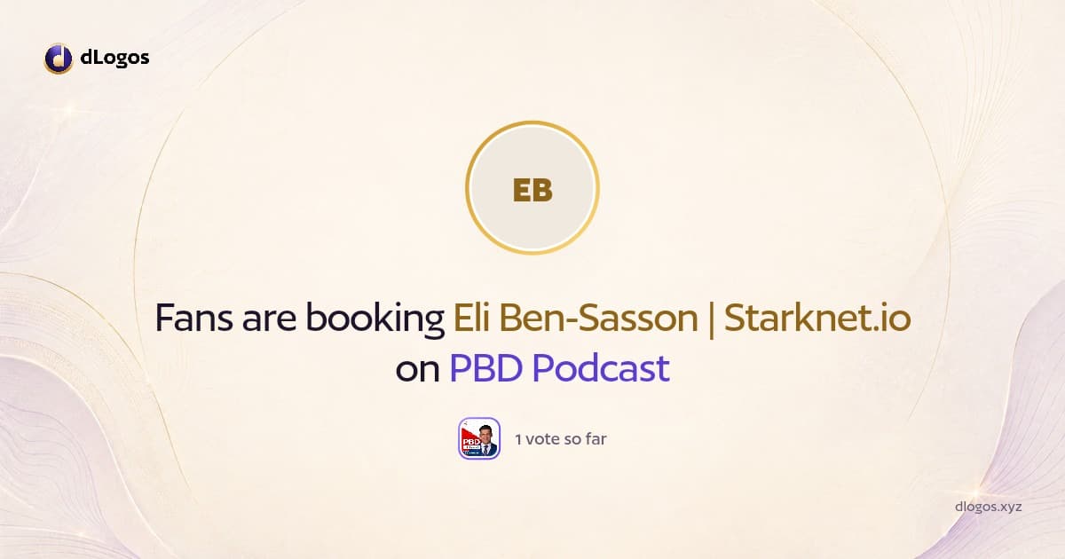 Speaker card: Eli Ben-Sasson | Starknet.io on dLogos